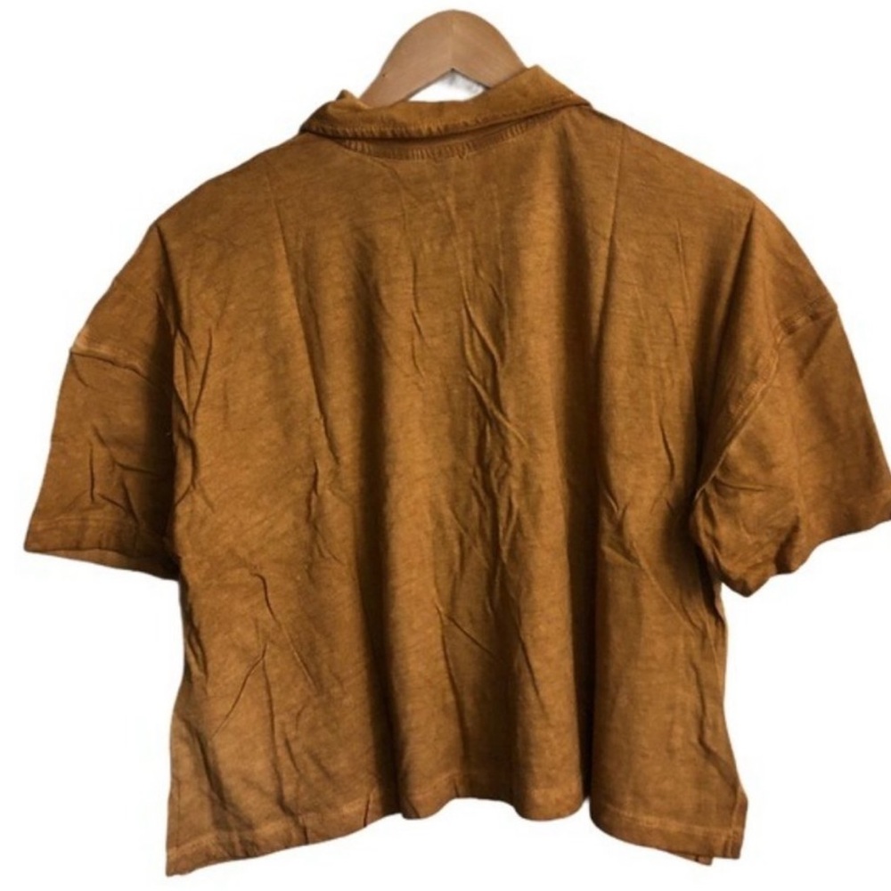FREE PEOPLE - Weekend Rush Button Down Shirt - Copper - Picture 9 of 11